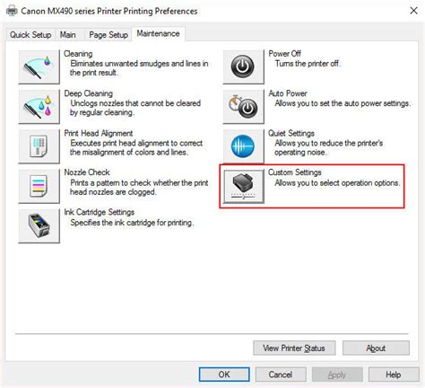 Aligning the Print Head from a Windows PC .